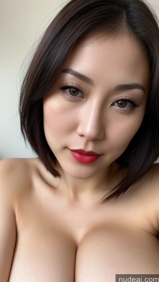 related ai porn images free for Woman One Huge Boobs Beautiful Lipstick Fairer Skin 30s Black Hair Bobcut Japanese Close-up View