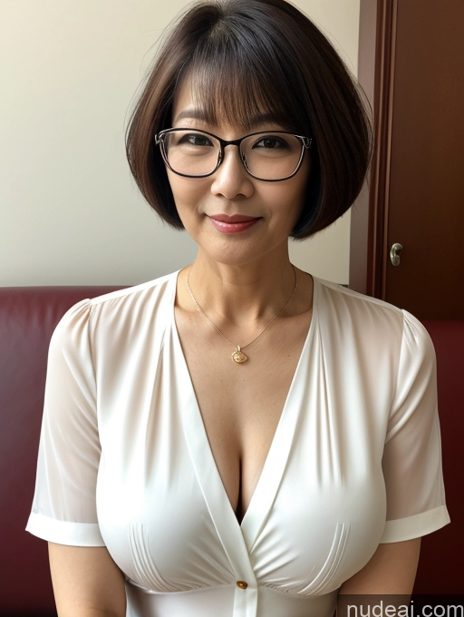 related ai porn images free for Milf Short Hair Korean Blouse Stylish Glasses Perfect Boobs Perfect Body