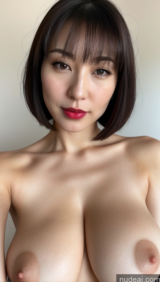 related ai porn images free for Woman One Huge Boobs Beautiful Lipstick Fairer Skin 30s Black Hair Bobcut Japanese Close-up View