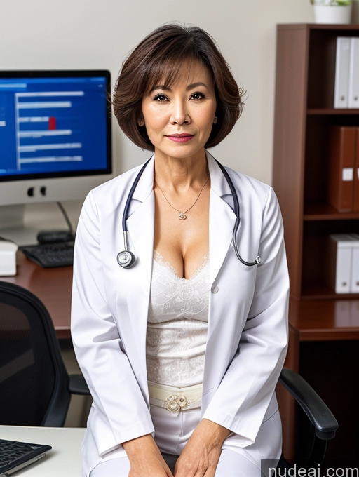 related ai porn images free for Milf Two Perfect Boobs Perfect Body Pubic Hair Short Hair Chinese Office Doctor Lab Coat Cleavage Dark Lighting Sexy Face 70s