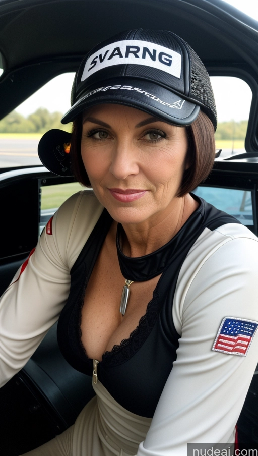 related ai porn images free for Fallout Perfect Boobs Close-up View Hat Black Hair Short Hair Dutch Race Driver Milf