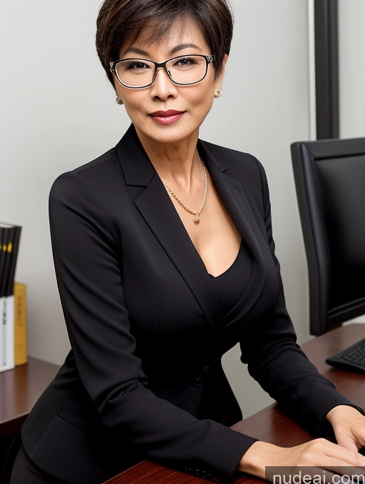 related ai porn images free for Milf Perfect Boobs Beautiful Glasses Perfect Body Short Hair 60s Chinese Office Blouse Casual Professor Stylish Suit Cleavage Dark Lighting Detailed Sexy Face