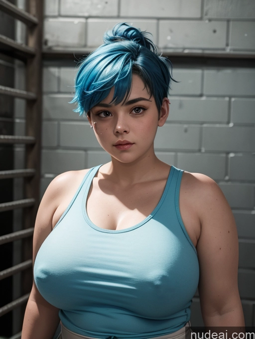 related ai porn images free for 18 Prison Pixie Blue Hair Fat Tank Top