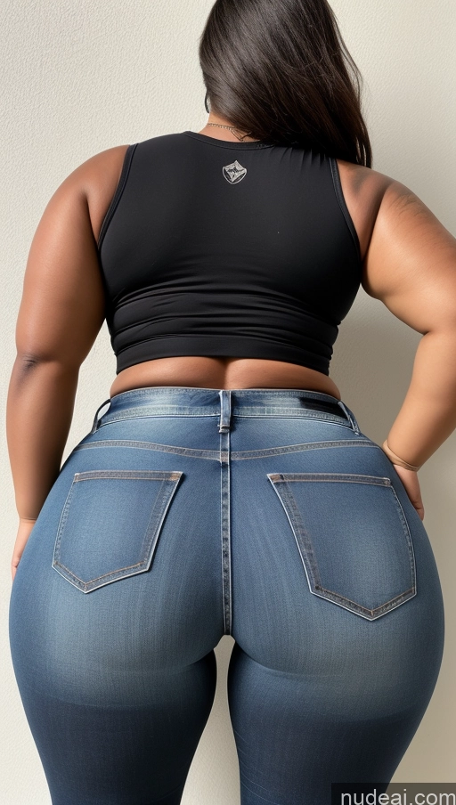 ai nude image of araffe butt - bari woman in jeans showing off her butt pics of Athlete Big Ass Big Hips Jeans