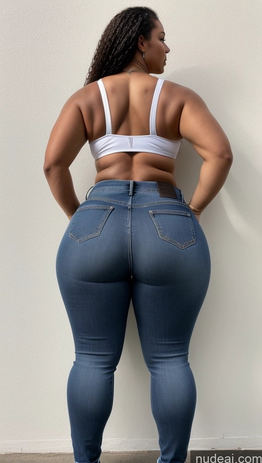 ai nude image of araffe butt lifter in jeans and a white bra top pics of Athlete Big Ass Big Hips Jeans