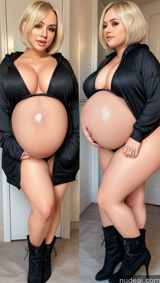 ai nude image of pregnant woman in black dress and boots posing for a picture pics of Huge Boobs Big Ass Thick Chubby Fat Short Short Hair Pregnant 18 Blonde Belly Inflation, Cuminflation, Overeating Big Hips Naked Hoodie 裸体卫衣 Boots Sexy Attire | Chic Lingerie Sexy Attire Temptation