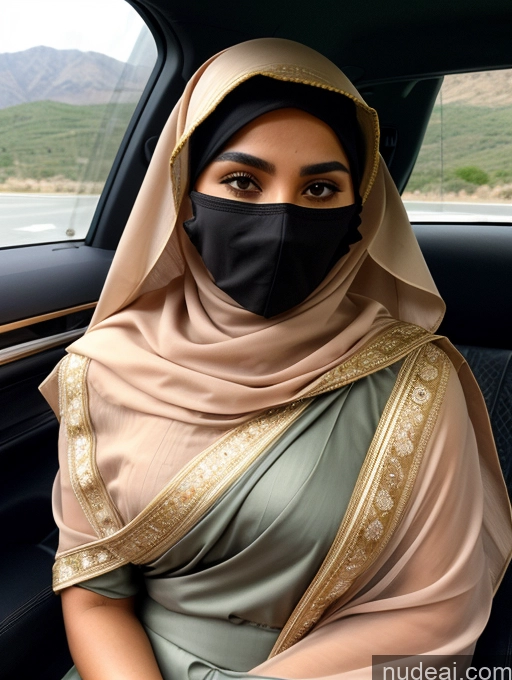 related ai porn images free for Miss Universe Model One Short Tanned Skin 18 Serious Black Hair Long Hair Arabic Car Niqab Detailed Sari