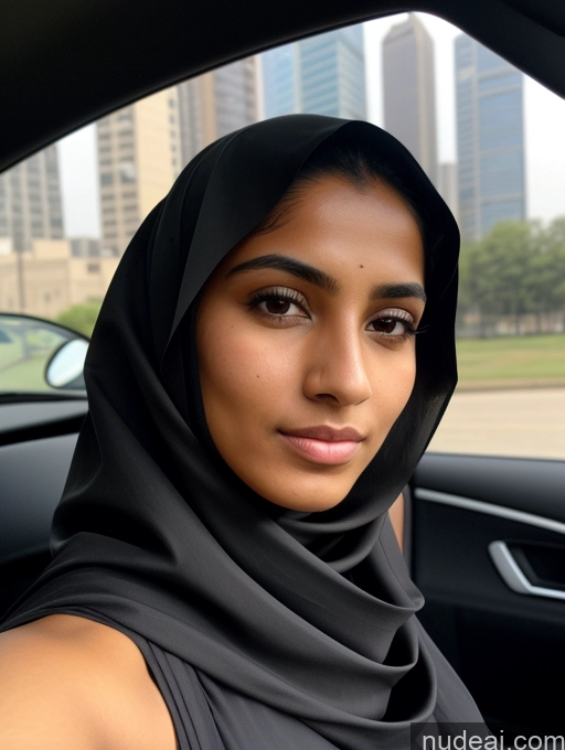 ai nude image of arafed woman in a black hijab sitting in a car pics of Short Tanned Skin 18 Serious Black Hair Long Hair Skin Detail (beta) Car Niqab Sari Detailed Model Middle Eastern