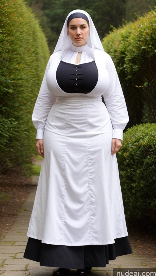 ai nude image of arafed woman in a nun costume standing on a path pics of Huge Boobs Perfect Boobs Perfect Body Big Ass Thick Big Hips Fairer Skin Curly Hair Swedish Woman Mini Skirt Victorian Traditional Nun Chubby Topless