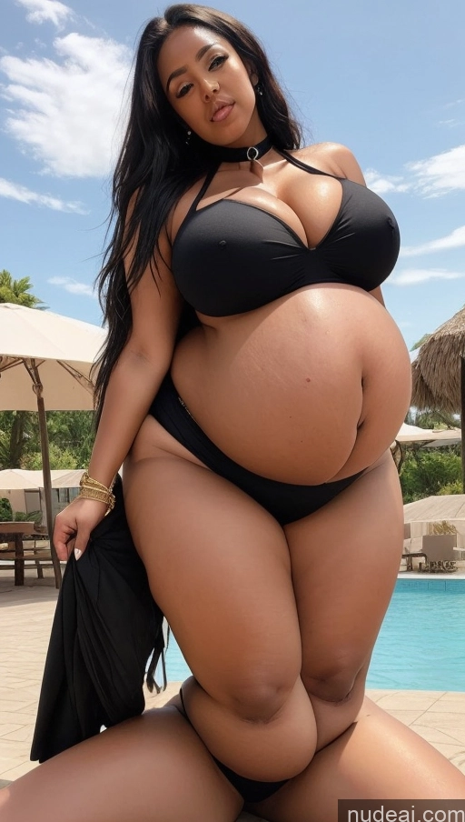 related ai porn images free for Huge Boobs Chubby Thick Big Hips Short Big Ass Fat Pregnant 18 Sexy Face Black Hair Long Hair African Dark Skin Belly Inflation, Cuminflation, Overeating Bikini Choker