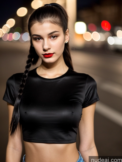 related ai porn images free for Small Tits Beautiful Lipstick Skinny 18 Black Hair Russian Close-up View Shirt Model Street Ponytail Dark Lighting