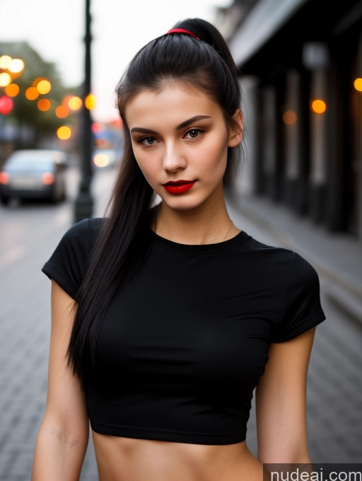 related ai porn images free for Small Tits Beautiful Lipstick Skinny 18 Black Hair Russian Close-up View Shirt Model Street Ponytail Dark Lighting