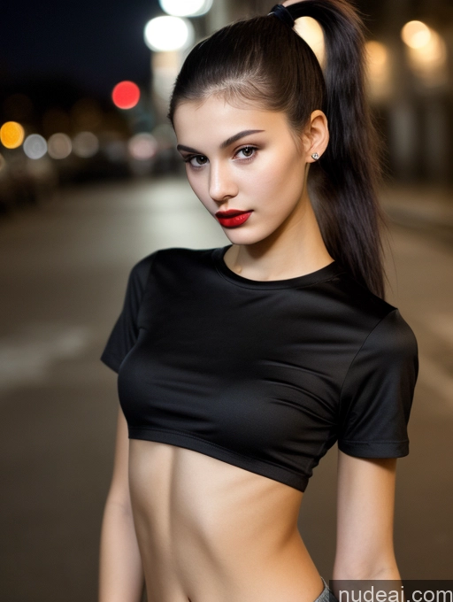 related ai porn images free for Small Tits Beautiful Lipstick Skinny 18 Black Hair Russian Close-up View Shirt Model Street Ponytail Dark Lighting