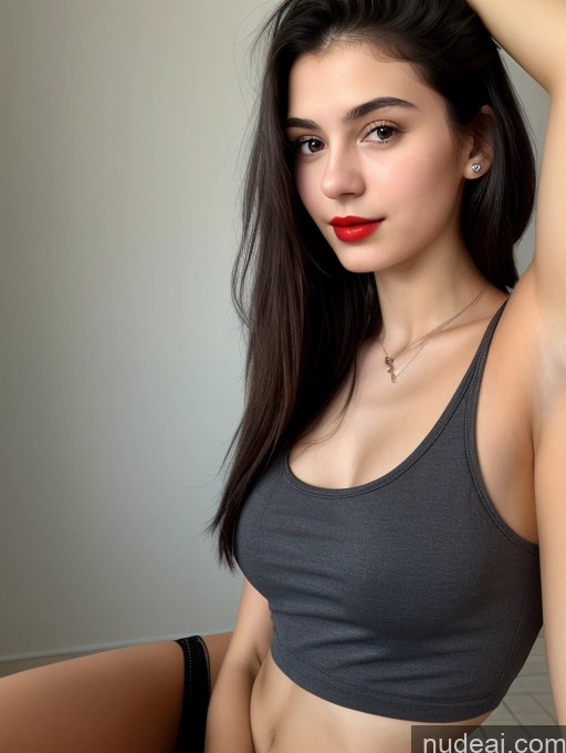 related ai porn images free for Small Tits Beautiful Skinny 18 Lipstick Black Hair Russian Close-up View Tank Top Straight