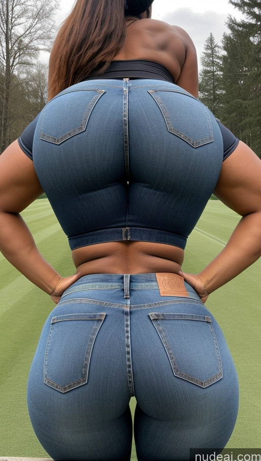 ai nude image of araffe butt - bari woman in jeans showing off her butt pics of Athlete Big Ass Big Hips Jeans