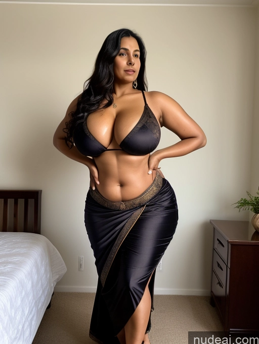 related ai porn images free for Milf One Huge Boobs Big Ass Big Hips Thick 40s Seductive Sexy Face Bedroom Front View T-pose Indian Sari Black Hair Long Hair Oiled Body Dark Skin