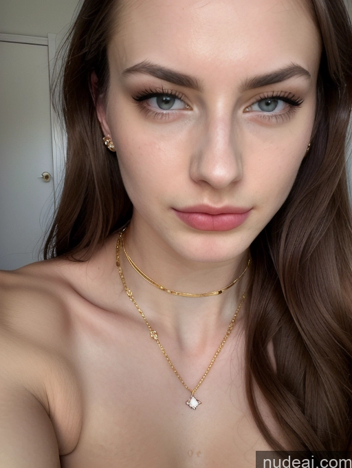 ai nude image of a close up of a woman with long hair wearing a necklace pics of Cum On Belly Woman Small Tits Skinny Fairer Skin Short 18 Brunette Nude Serious Beautiful Long Hair Gold Jewelry Jewelry Diamond Jewelry Choker Pouting Lips