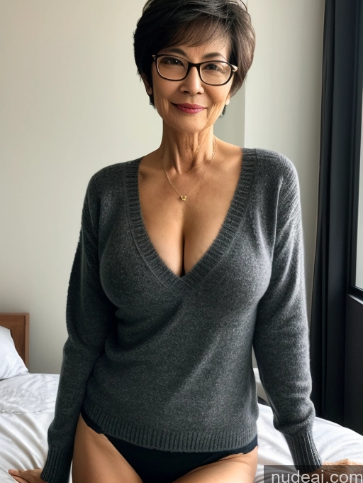 related ai porn images free for Milf Two Perfect Boobs Beautiful Glasses Perfect Body Short Hair Chinese Bra Casual Professor Sweater Cleavage Dark Lighting Detailed Sexy Face 70s Bedroom Pubic Hair