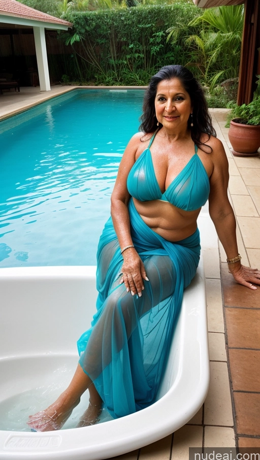 related ai porn images free for Milf One Busty Big Ass 70s Brunette Long Hair Indian Pool Bathing Sari Transparent