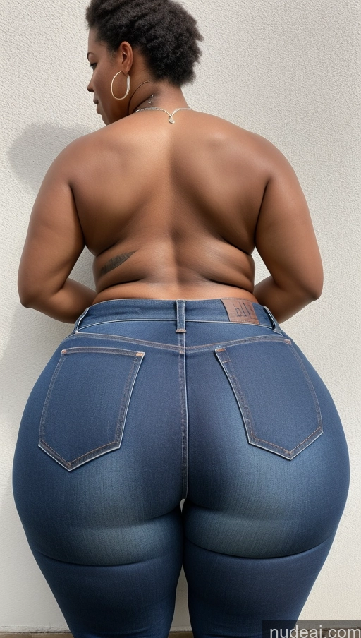 ai nude image of araffe woman in jeans showing off her butt and butt pics of Athlete Big Hips Big Ass Jeans