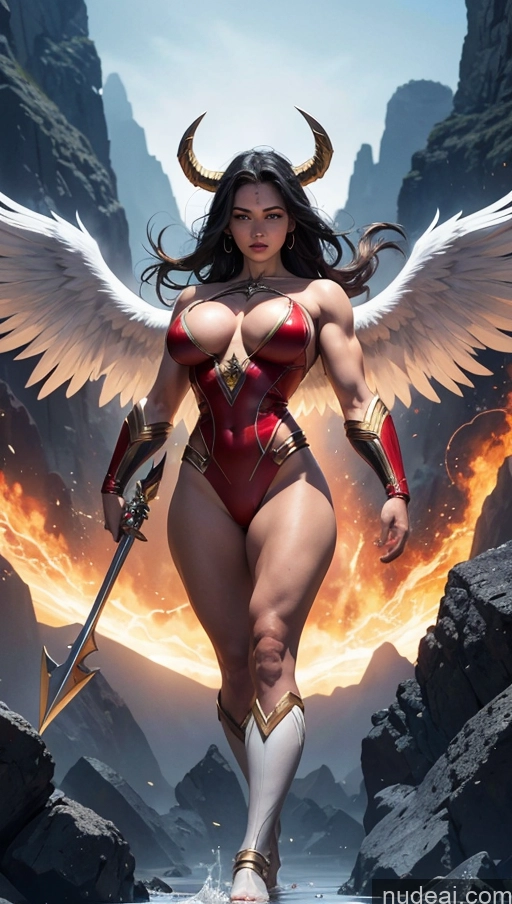 related ai porn images free for Bodybuilder Busty Several Muscular Abs Angel Viking Powering Up Surrealist Mary Thunderbolt Superhero Dynamic View