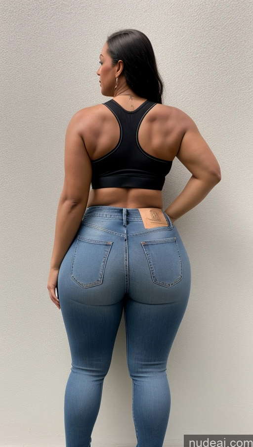 ai nude image of araffe butt lifter in a black top and jeans pics of Athlete Big Hips Big Ass Jeans