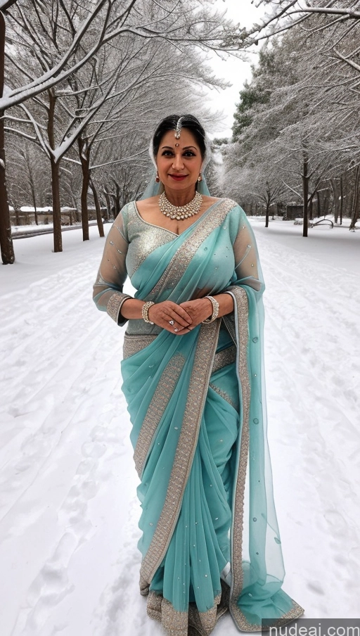 ai nude image of a woman in a blue sari standing in the snow pics of Milf Busty Big Ass 70s Long Hair Indian One Diamond Jewelry Snow Sari Transparent Mini Skirt