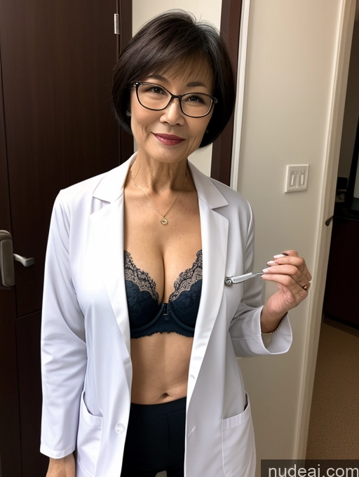 related ai porn images free for Milf Two Perfect Boobs Beautiful Glasses Perfect Body Short Hair 70s Chinese Bra Casual Doctor Lab Coat Cleavage Dark Lighting Detailed Sexy Face