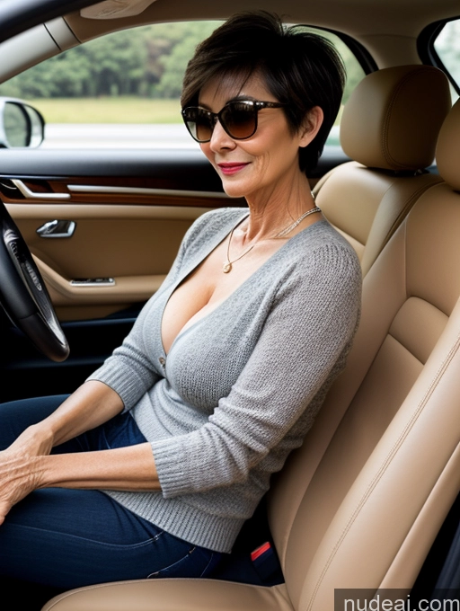 related ai porn images free for Milf Two Perfect Boobs Beautiful Sunglasses Perfect Body Short Hair 60s Car Side View Bra Casual Professor Sweater Cleavage Detailed Sexy Face Vietnamese