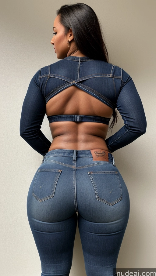 ai nude image of a close up of a woman in jeans with a back tattoo pics of Athlete Big Hips Big Ass Jeans