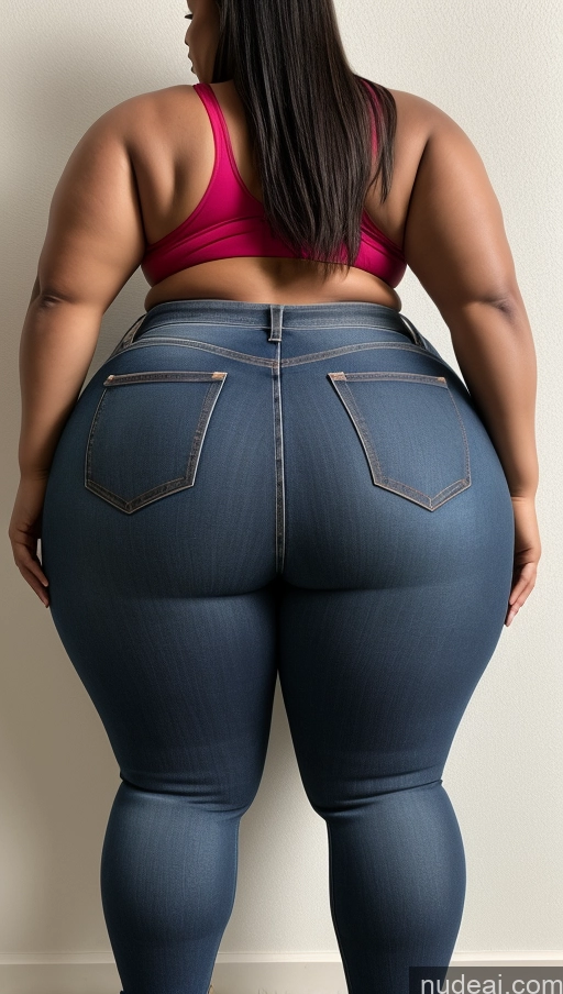 ai nude image of araffe butt - bari woman in jeans showing off her butt pics of Athlete Big Ass Big Hips Jeans