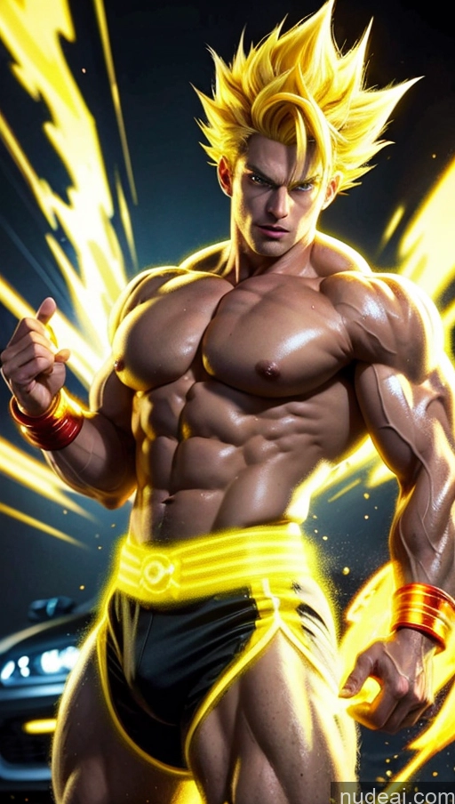 related ai porn images free for Perfect Boobs Muscular Abs Car Dynamic View Powering Up Bodybuilder Super Saiyan Super Saiyan 3 Neon Lights Clothes: Yellow