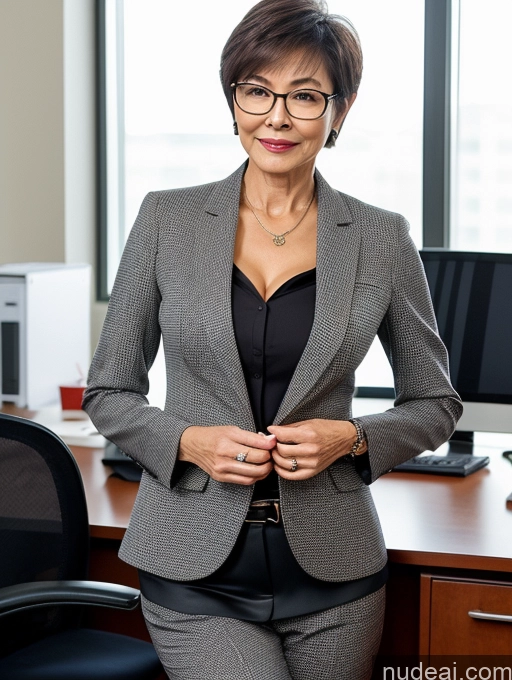 related ai porn images free for Milf Perfect Boobs Beautiful Glasses Perfect Body Short Hair 60s Chinese Office Blouse Casual Professor Stylish Suit Cleavage Dark Lighting Detailed Sexy Face