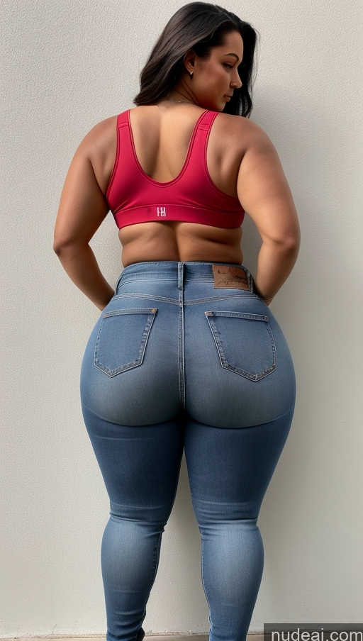 ai nude image of araffe butt lifter in jeans and a red top pics of Athlete Big Hips Big Ass Jeans