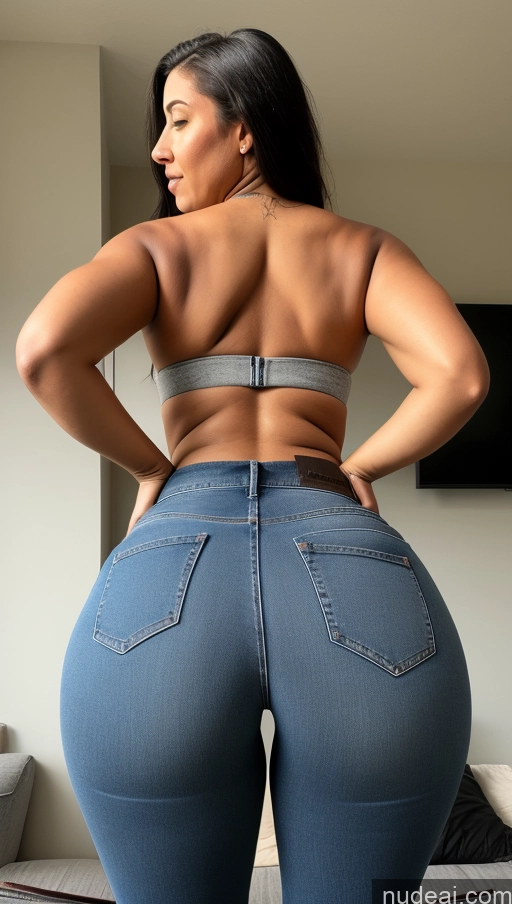 ai nude image of araffe butt - bari woman in jeans showing off her butt pics of Athlete Big Hips Big Ass Jeans