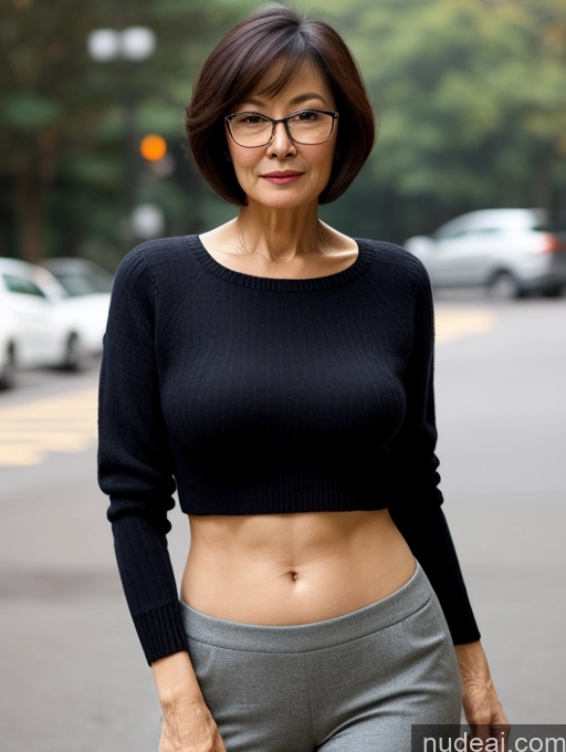 related ai porn images free for Milf Two Small Tits Beautiful Glasses Perfect Body Short Hair 70s Chinese Side View Bra Casual Professor Sweater Cleavage Dark Lighting Detailed Sexy Face