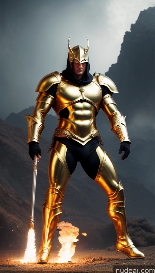 related ai porn images free for Bodybuilder Several Busty Muscular Abs Persian Knight Regal Gold Jewelry Perfect Body Fantasy Armor Battlefield Heat Vision Powering Up Surrealist Dynamic View