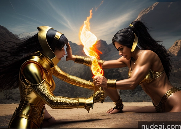 related ai porn images free for Bodybuilder Several Busty Muscular Abs Persian Knight Regal Gold Jewelry Perfect Body Fantasy Armor Battlefield Heat Vision Powering Up Surrealist Dynamic View