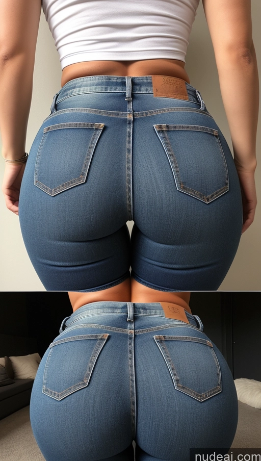 ai nude image of a close up of a woman in jeans showing off her butt pics of Athlete Big Ass Big Hips Jeans