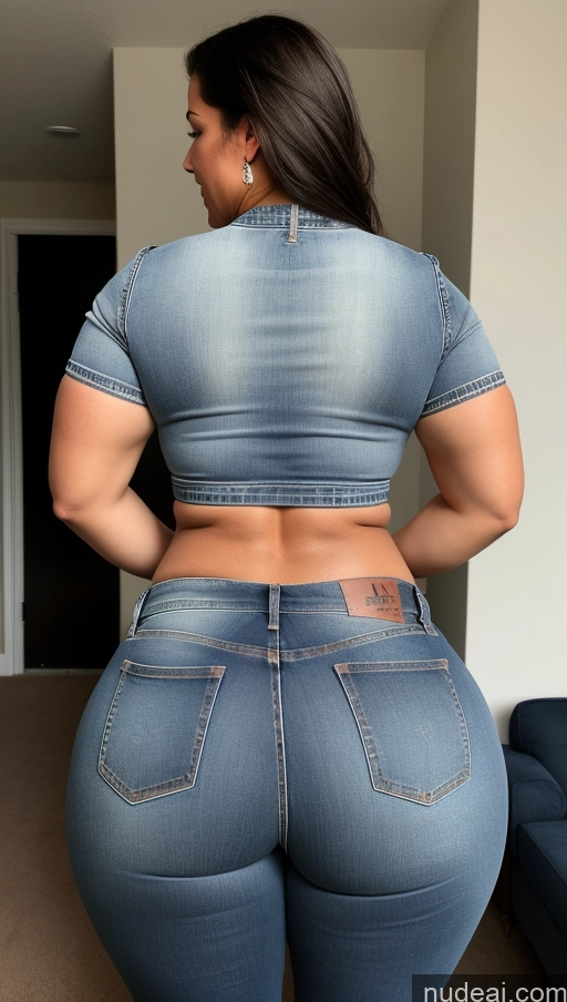 ai nude image of araffe butt lifter in a denim top and jeans pics of Athlete Big Ass Big Hips Jeans