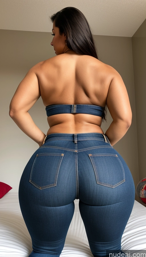 ai nude image of araffe butt - bari woman in blue jeans showing off her butt pics of Athlete Big Ass Big Hips Bedroom Jeans