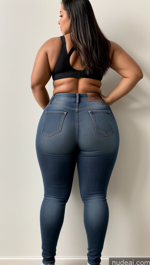 ai nude image of araffe butt - bari woman in jeans and heels standing against a wall pics of Athlete Big Ass Big Hips Jeans