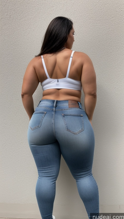 ai nude image of araffe butt lifter in jeans and white bra top pics of Athlete Big Ass Big Hips Jeans