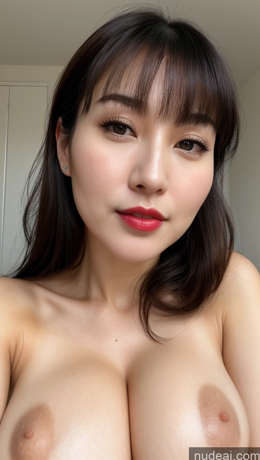 related ai porn images free for Woman One Huge Boobs Beautiful Lipstick Fairer Skin 30s Black Hair Bangs Korean Close-up View