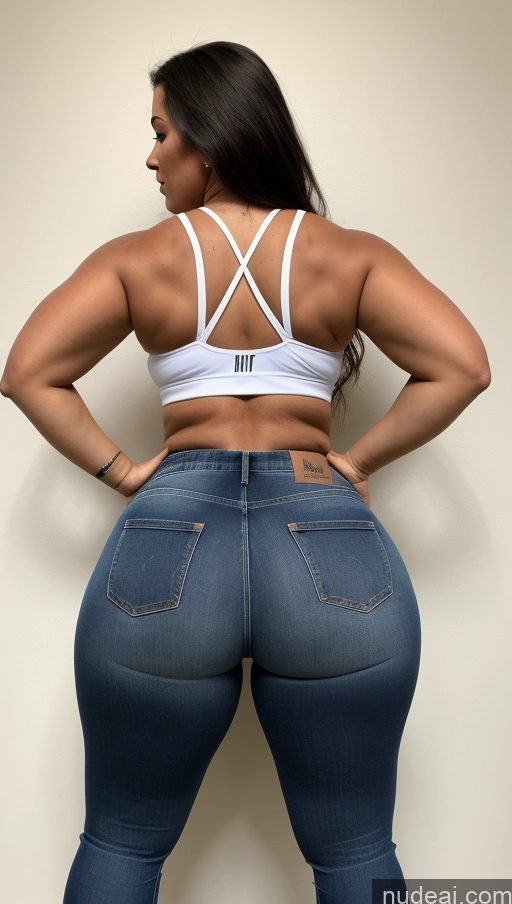 ai nude image of araffe butt lifter in jeans showing off her butt pics of Athlete Big Ass Big Hips Jeans