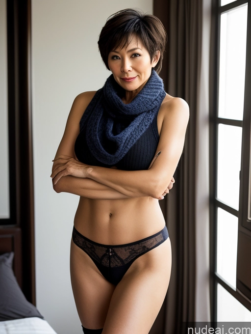 related ai porn images free for Milf Two Perfect Boobs Perfect Body Short Hair Chinese Bedroom Casual Stockings Stylish Sweater Partially Nude Pubic Hair Sexy Face Scarf Detailed Dark Lighting 60s