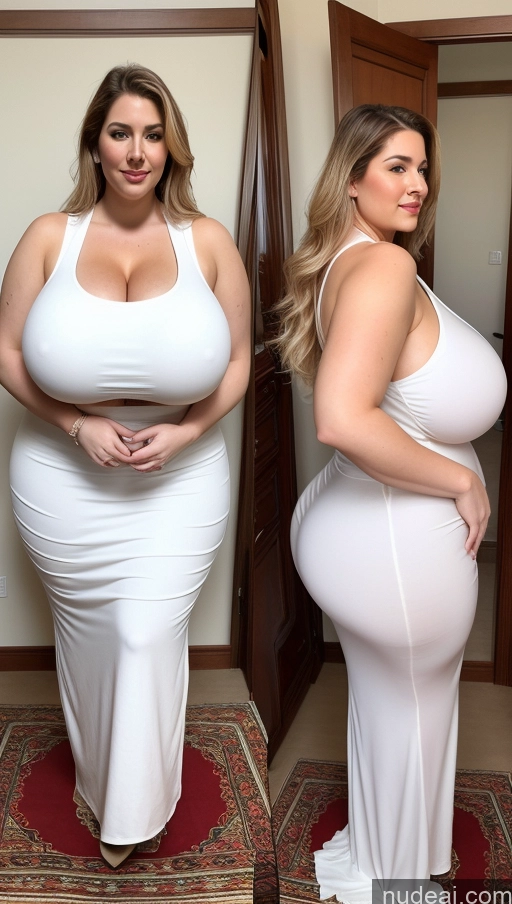 ai nude image of araffe woman in white dress before and after weight loss pics of Huge Boobs Perfect Boobs Big Ass Perfect Body Fairer Skin Thick Busty Big Hips Woman Chubby One Traditional Tunic