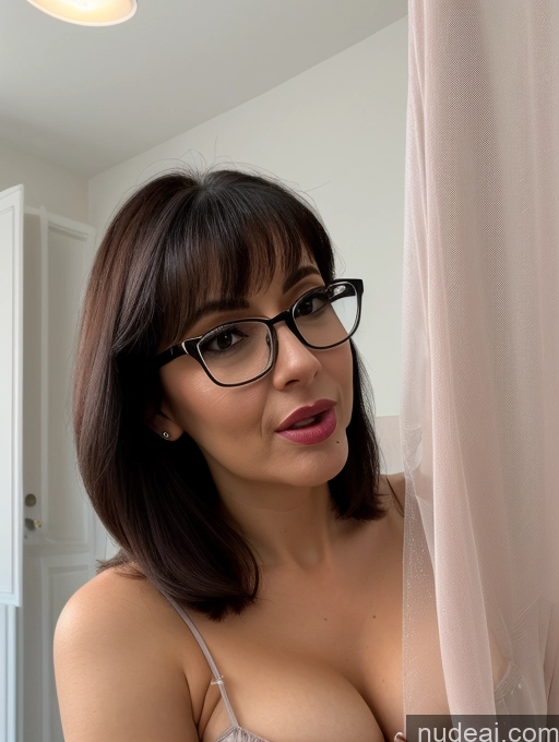 related ai porn images free for 50s Czech Black Hair Pixie Busty Bedroom Blouse Nightgown Satin Transparent Simple Close-up View Blowjob Sexy Face Glasses