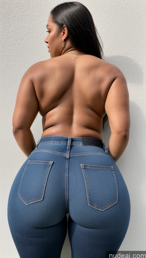 ai nude image of a close up of a woman in jeans with a back view of her butt pics of Athlete Big Ass Big Hips Jeans