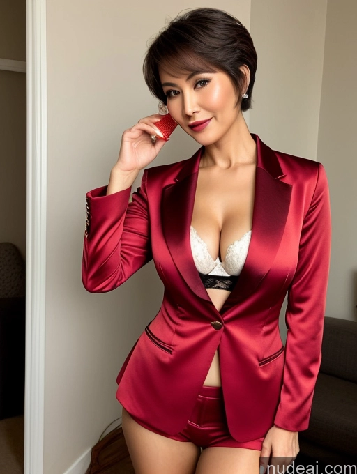 related ai porn images free for Milf Party Blouse Bra Suit High Heels Jacket Stylish Cleavage Dark Lighting Detailed Several 80s Chinese Pixie